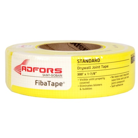 Adfors Saint-Gobain ADFORS FibaTape 300 ft. L X 1-7/8 in. W Fiberglass Mesh Yellow Self Adhesive Drywall Jo FDW8663-U